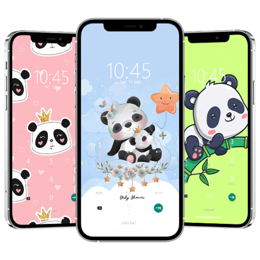 Cute panda face. Seamless wallpaper. Seamless Pattern of Cartoon Panda Face  Design on White Background - Stock Image - Everypixel
