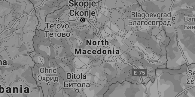 North Macedonia map