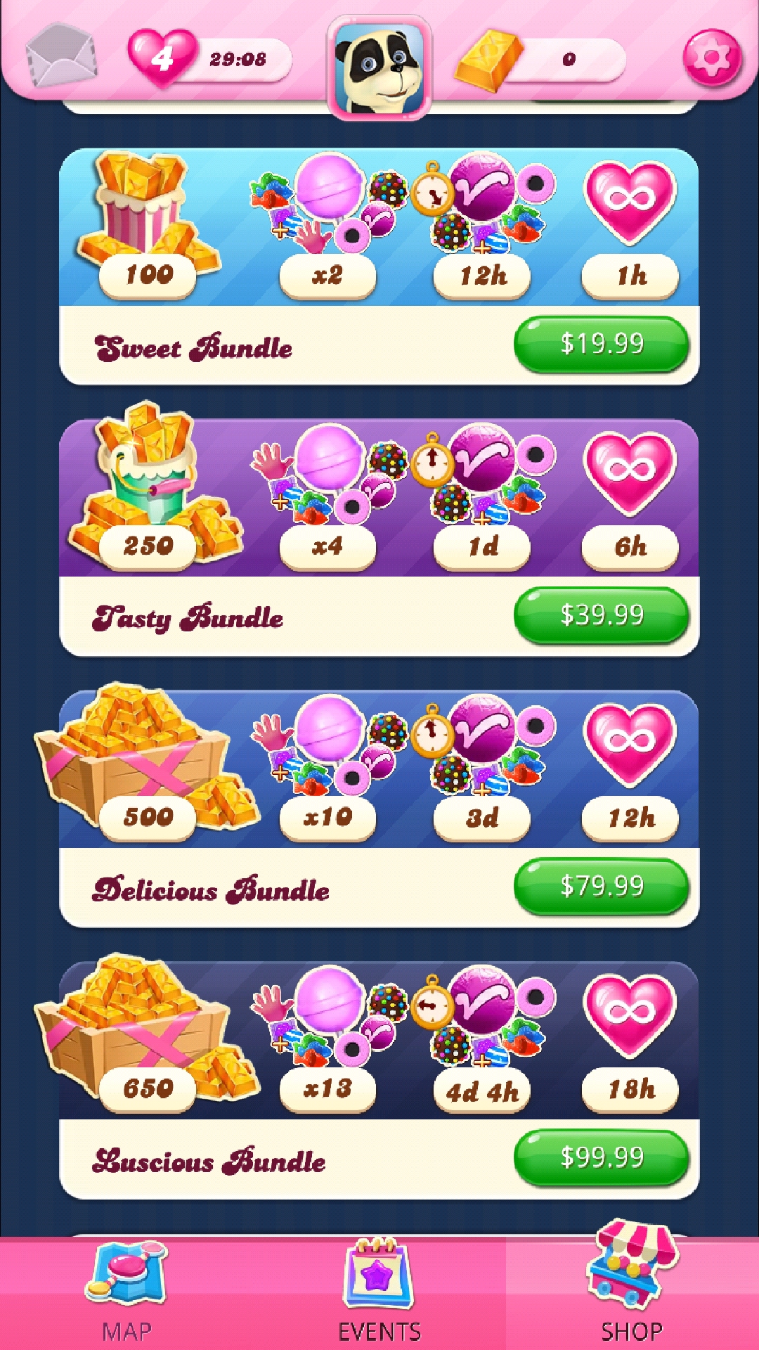 Candy Crush - In-app purchases